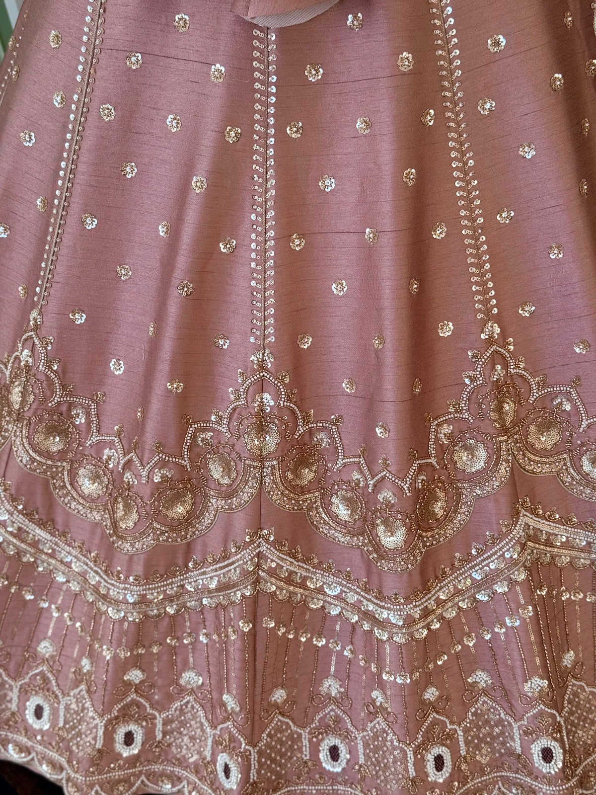 Dusty Rose Pink color Designer Bids Embroidery work Lehenga choli BL1725