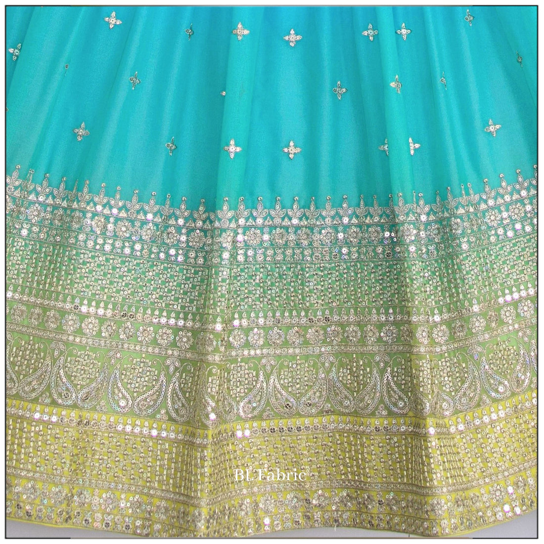 Pastal Rainbow color Sequence Embroidery work Designer Lehenga Choli for Wedding Function BL1521