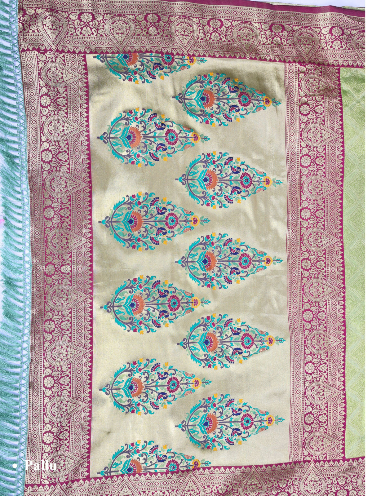 Parrot color Kanjivaram work Designer Saree BLS1017_Parrot