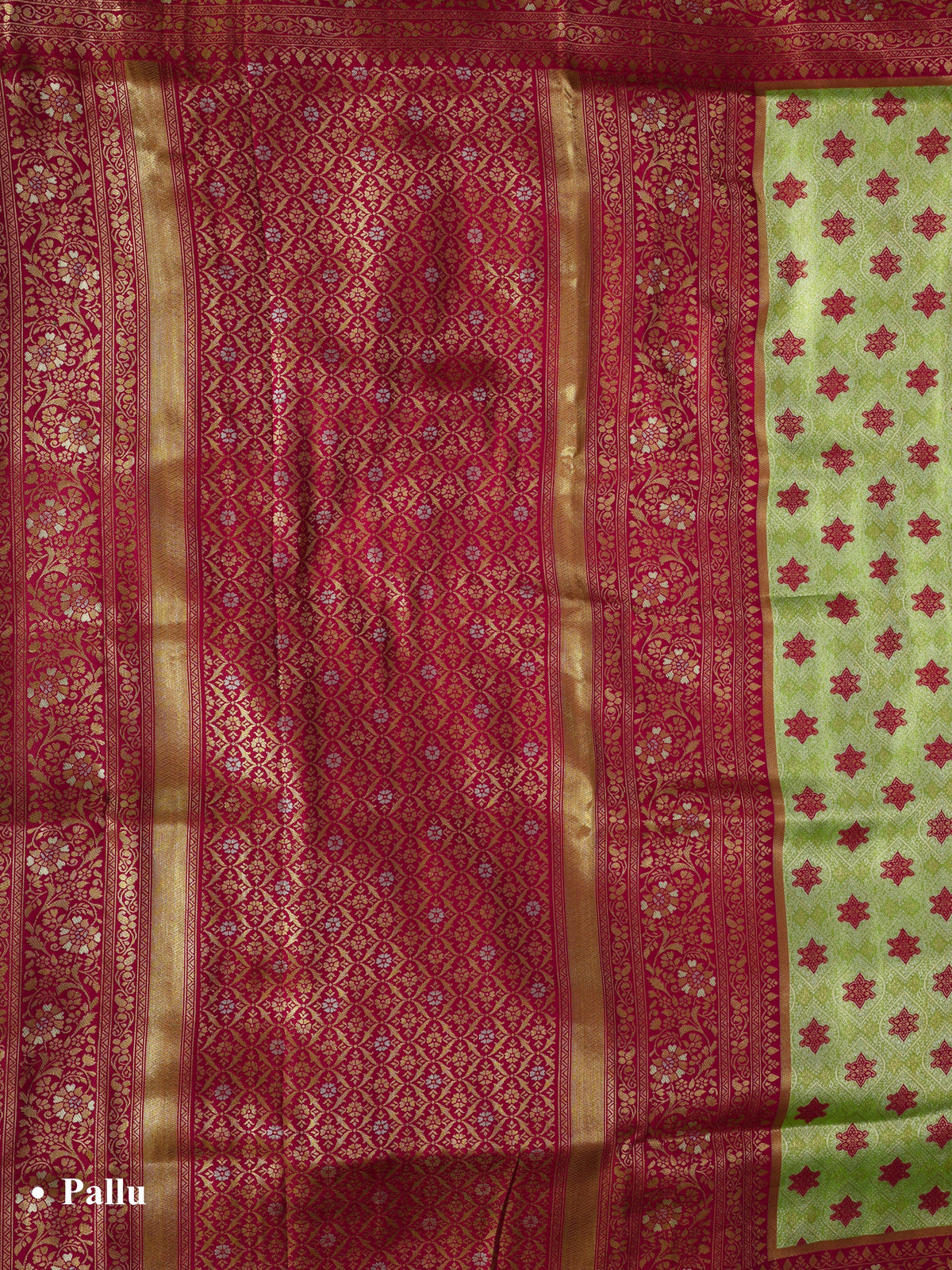 Parrot color Kanjivaram work Designer Saree BLS1004_Parrot