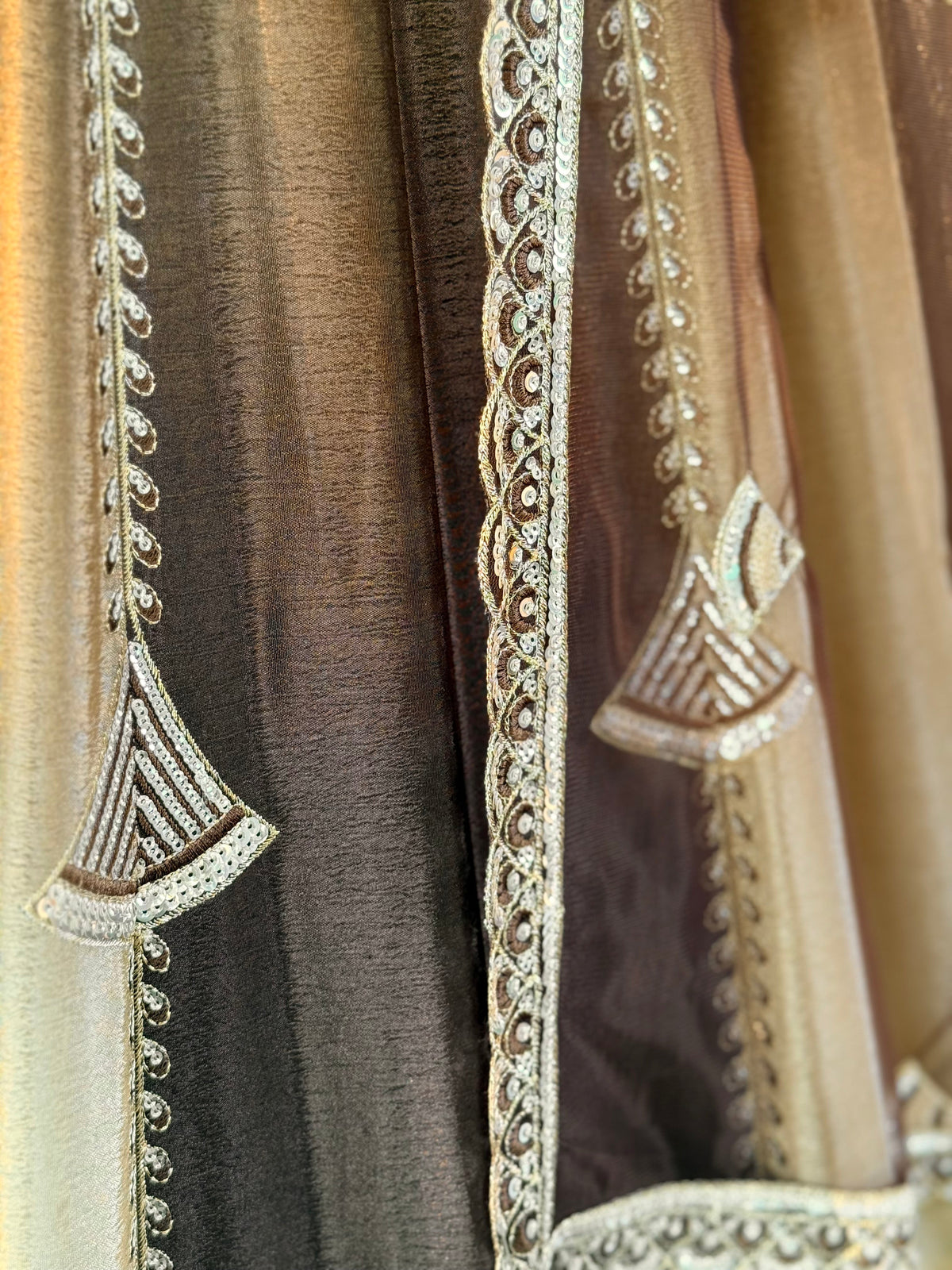 Shading Brown color Sequence Embroidery work Designer Lehenga Choli BL1687