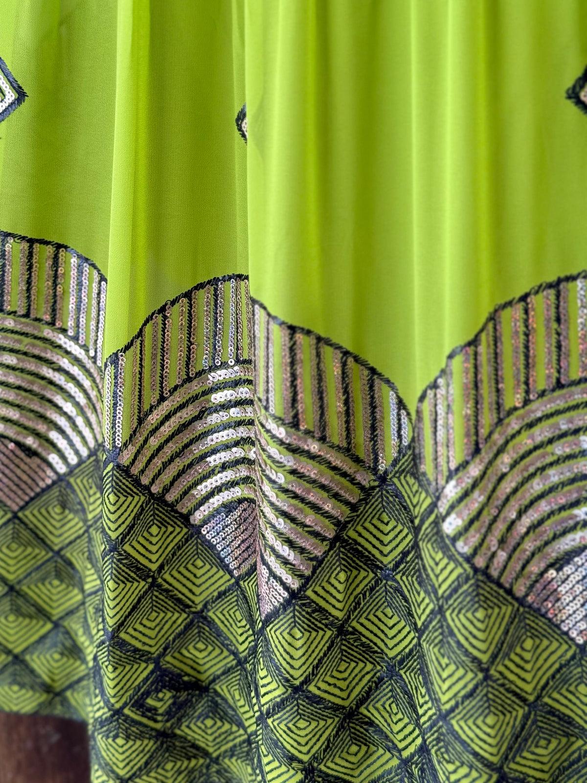 Parrot color Sequence Embroidery work Designer Lehenga Choli BL1726