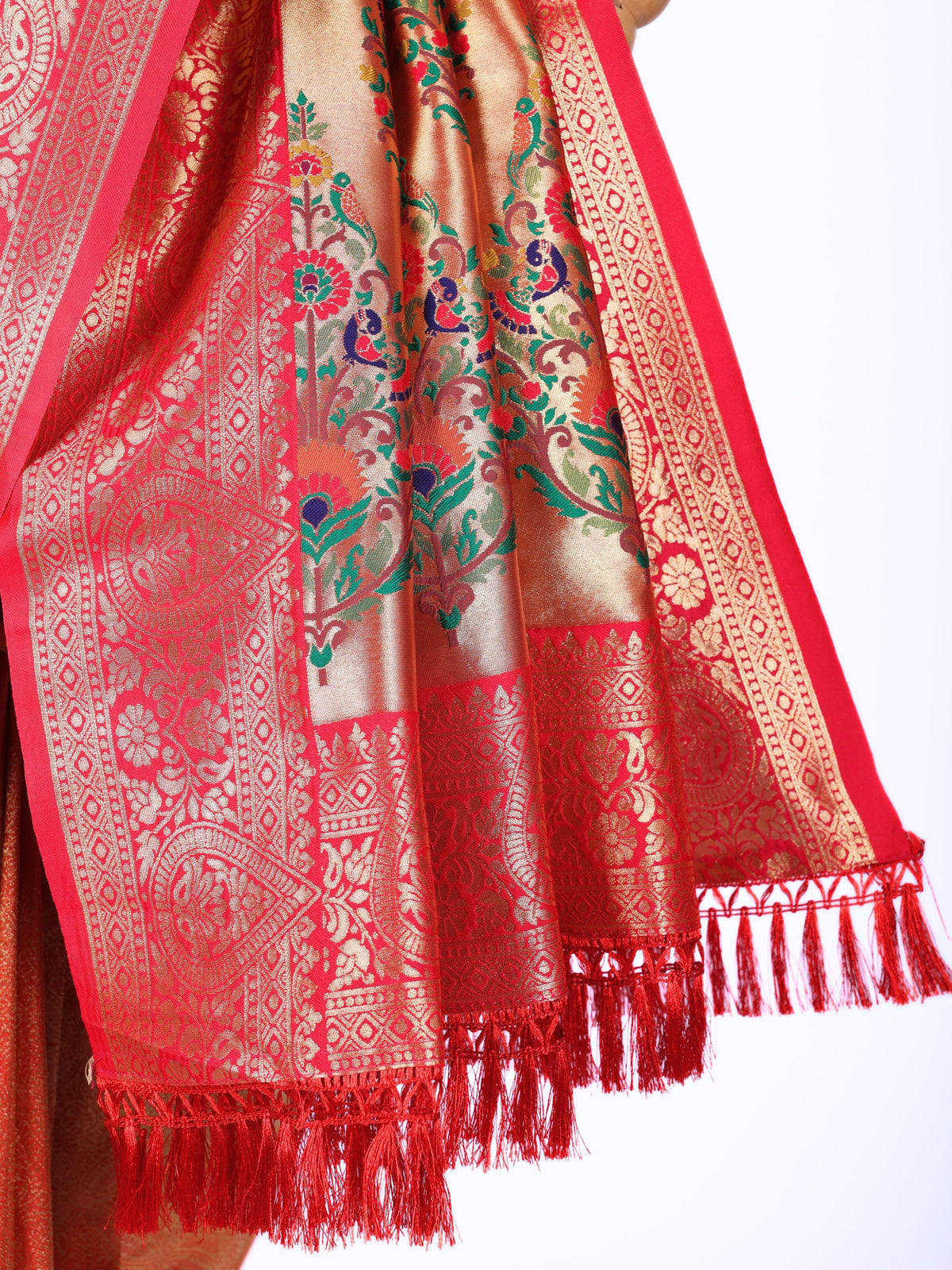 Red color Kanjivaram work Designer Saree BLS1017_Red