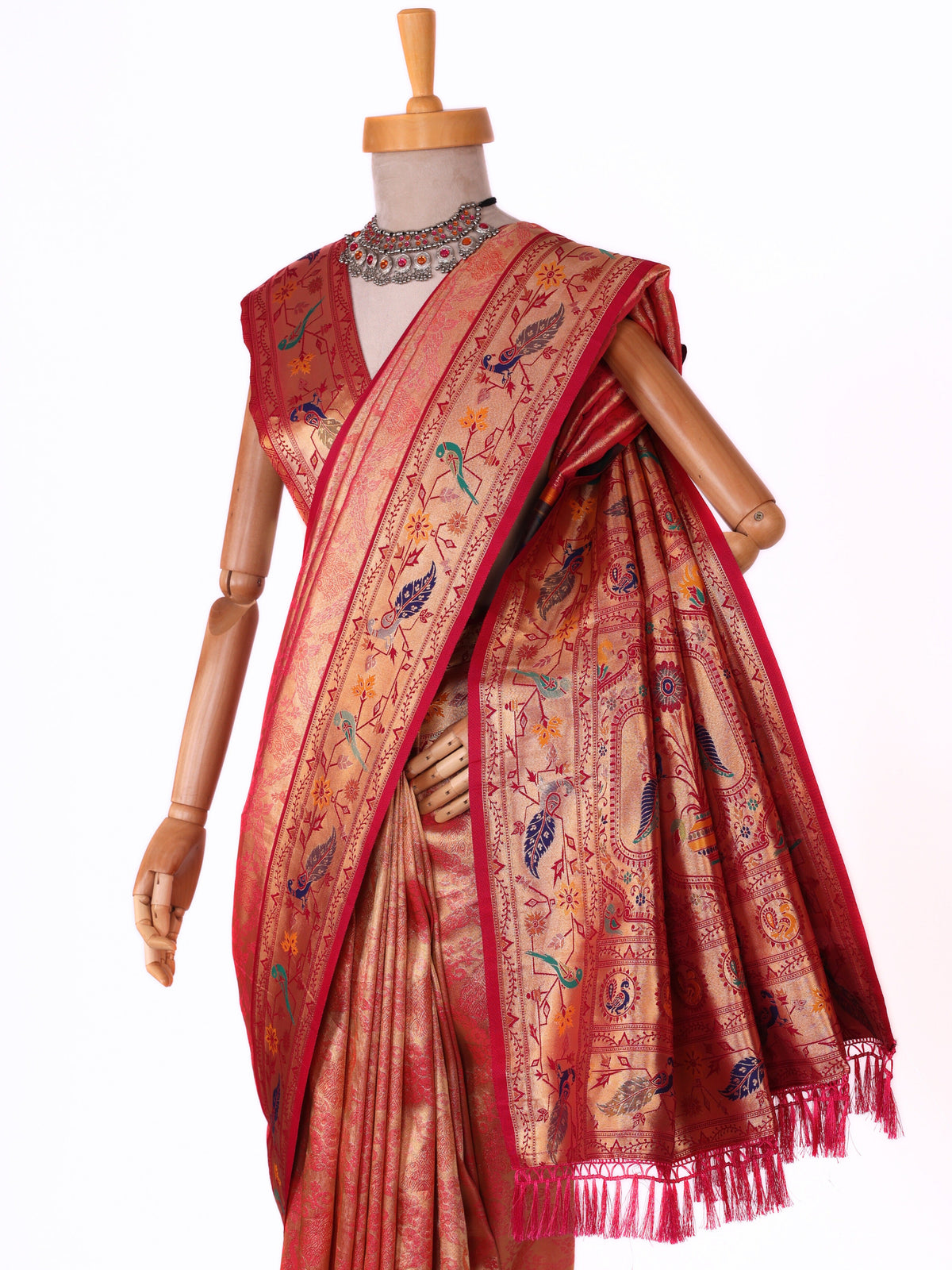 Pink color Kanjivaram work Designer Saree BLS1006_Pink