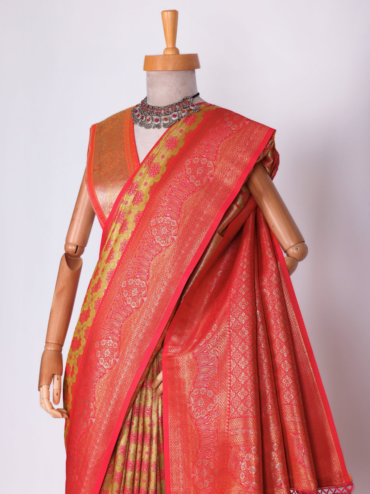 Yellow color Kanjivaram work Designer Saree BLS1003_Yellow
