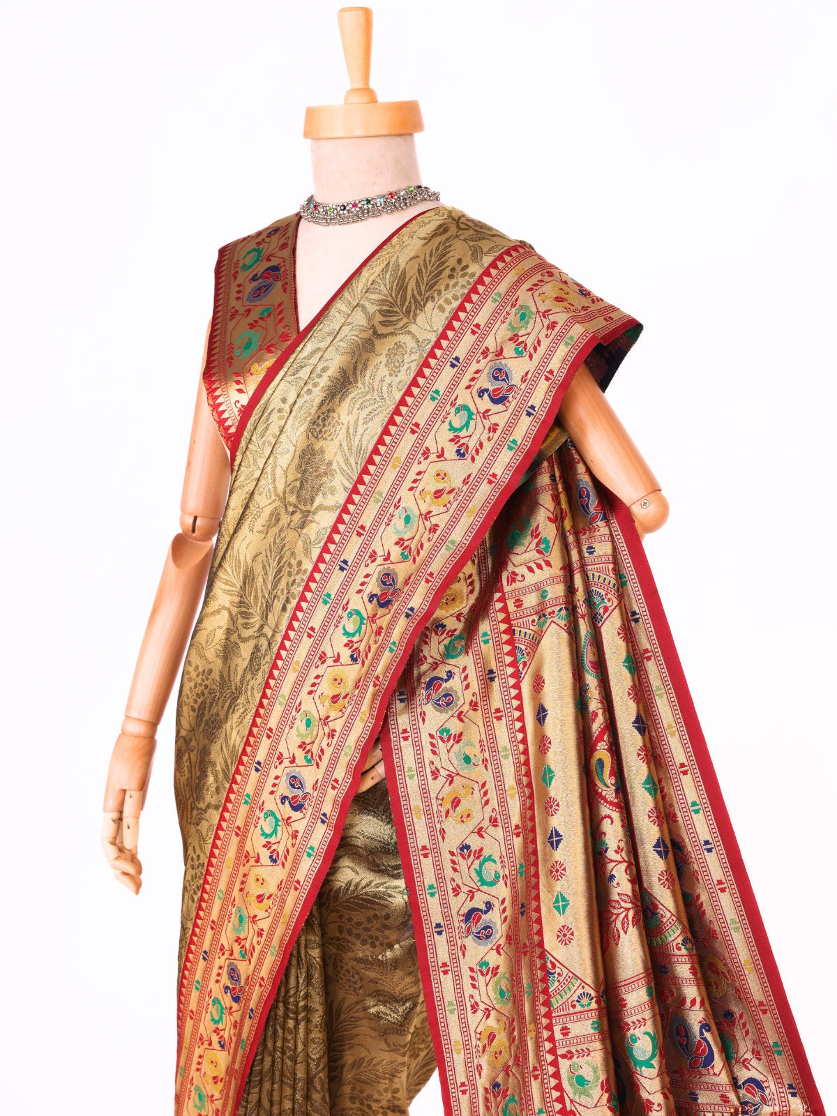 Maroon color Kanjivaram work Designer Saree BLS1005_Maroon