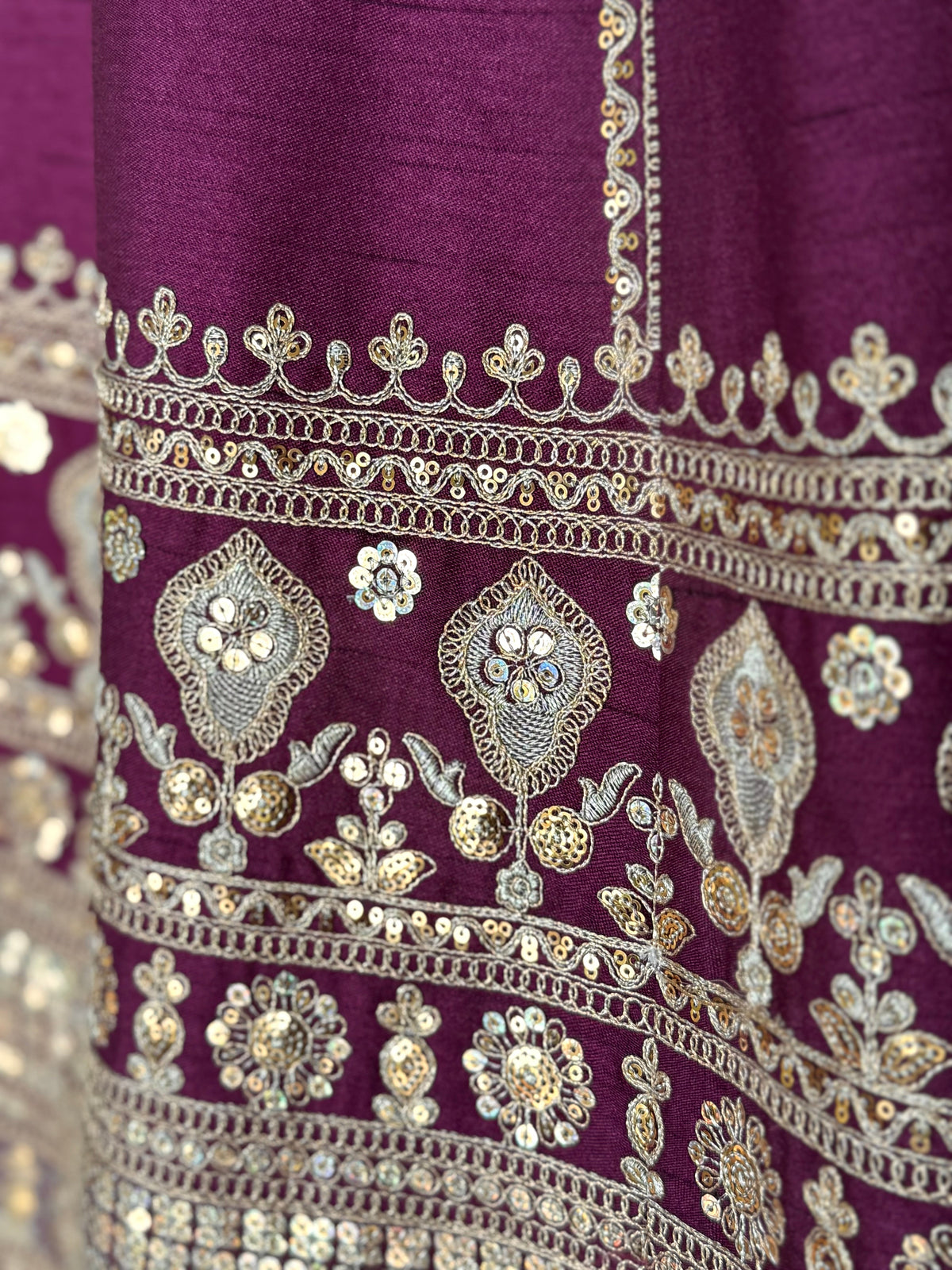 Purple color Designer Sequence Embroidery work Lehenga choli for Wedding Function BL1632