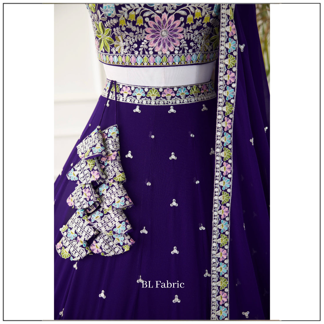 Purple color Zari & Thread Embroidery work Designer Lehenga Choli for Wedding Function BL1519