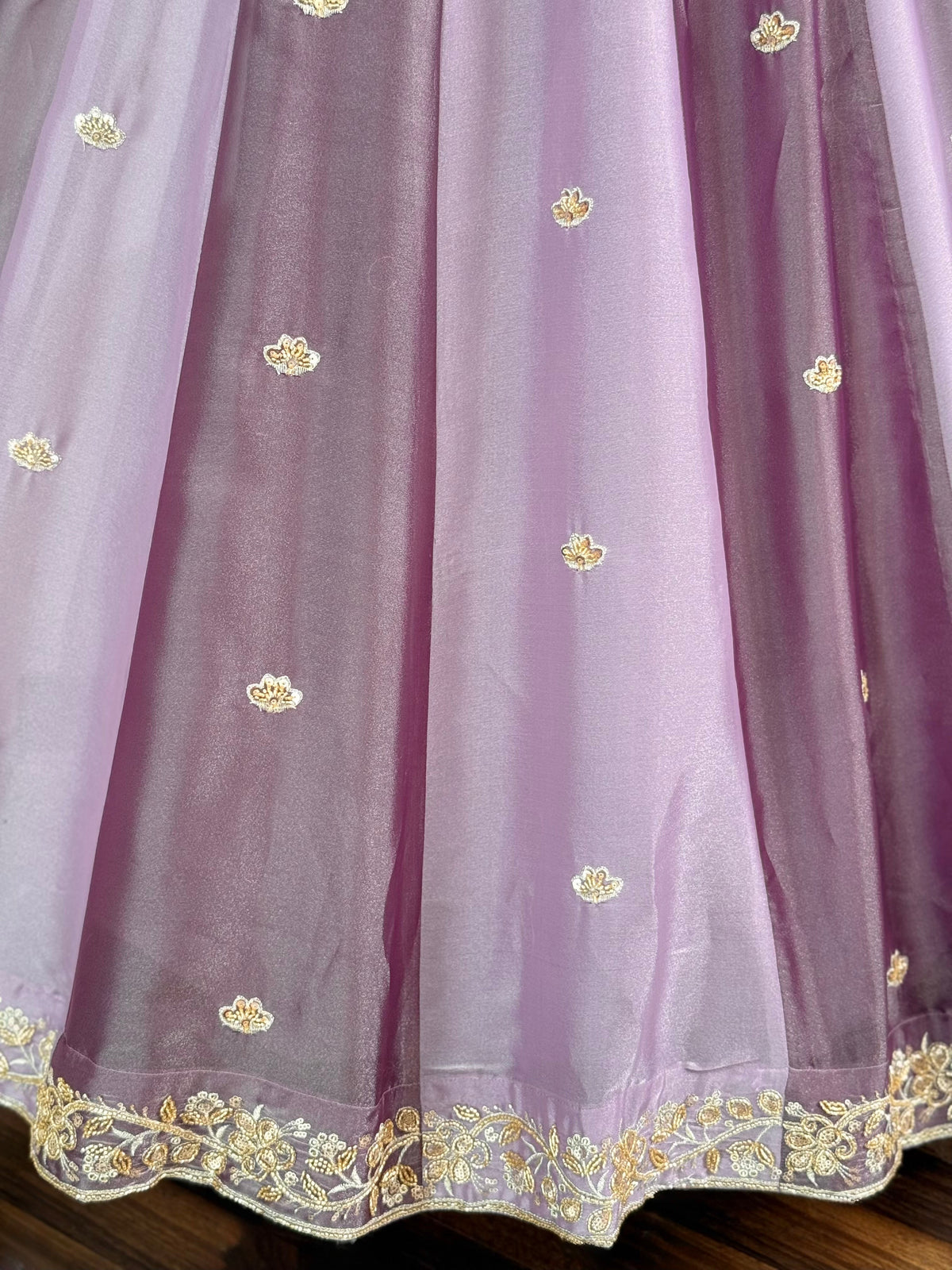 Dusty Mauve Lavender color Designer Bids Embroidery work Lehenga choli BL1738