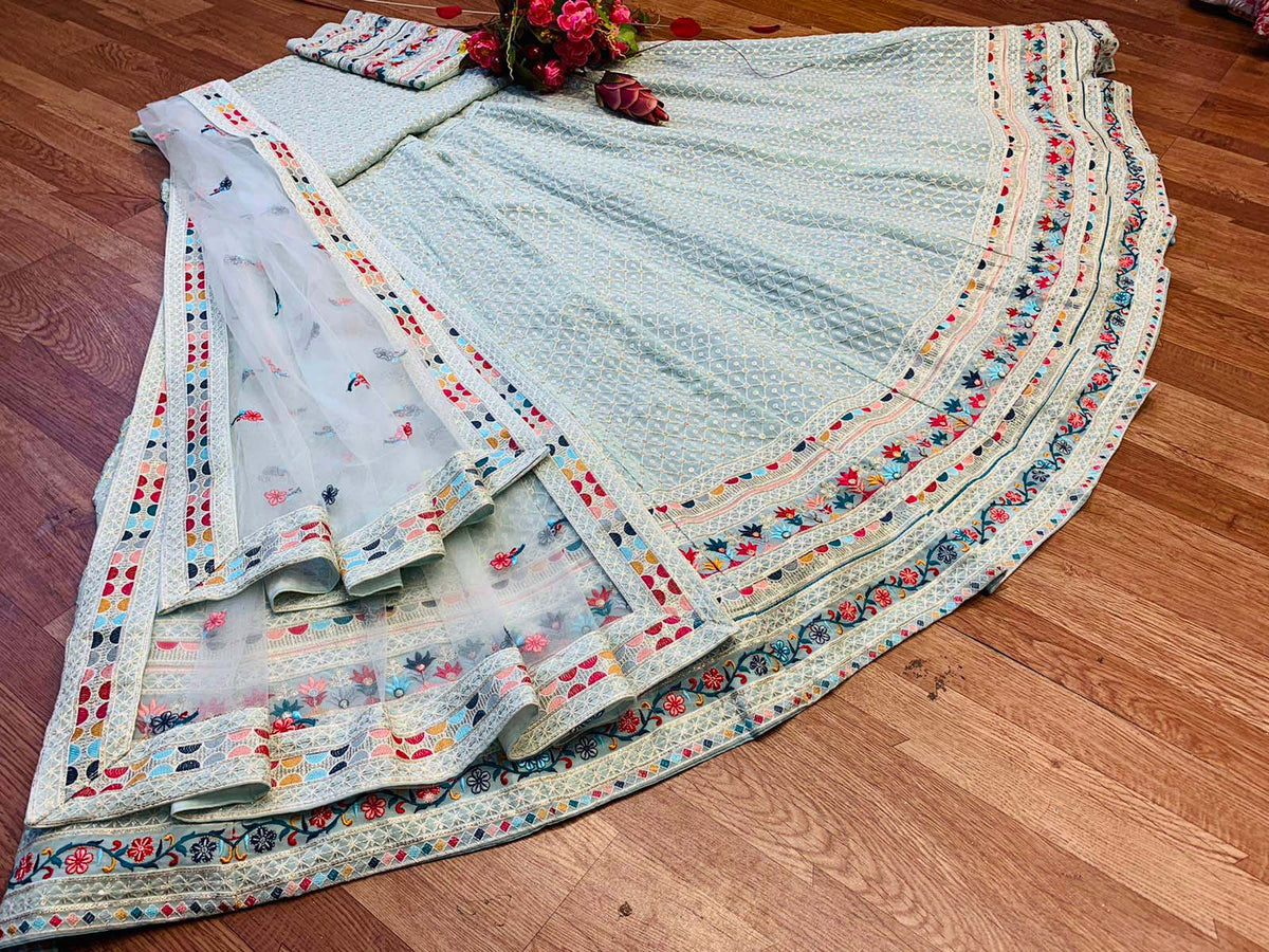 Skyblue color Designer Lehenga choli for Wedding & Engagement Function BL1163