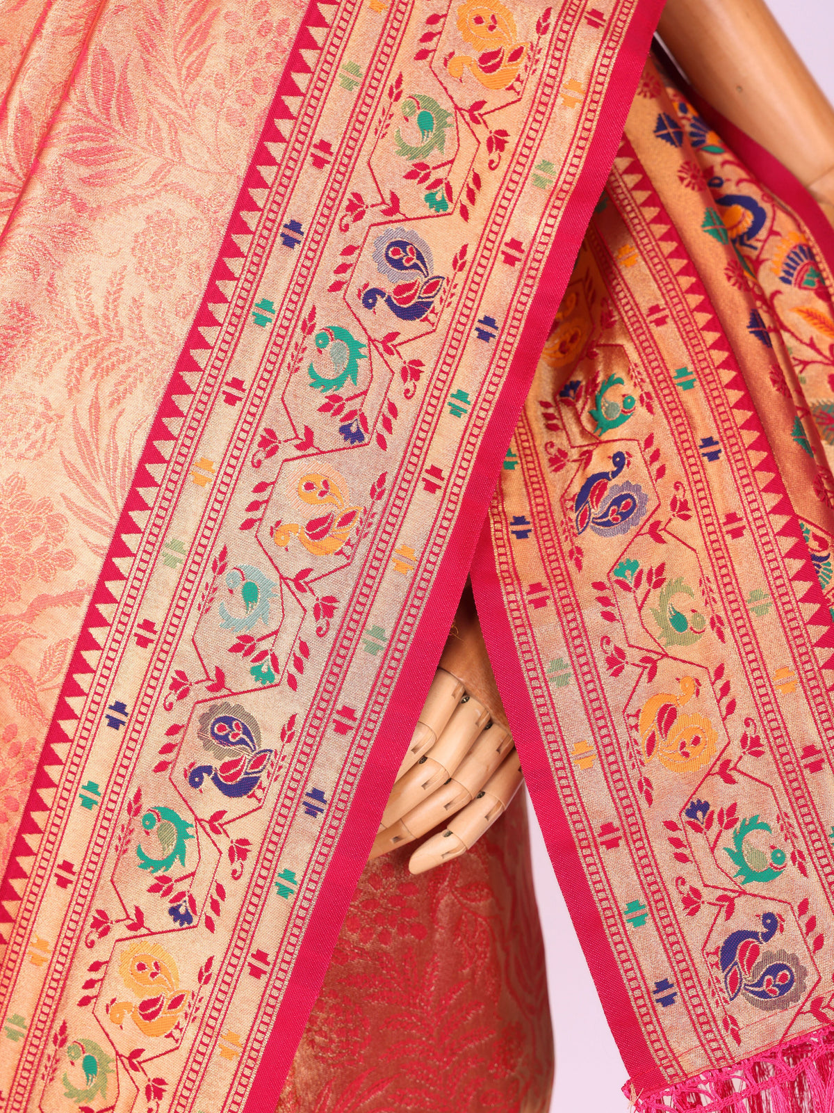 Pink color Kanjivaram work Designer Saree BLS1005_Pink