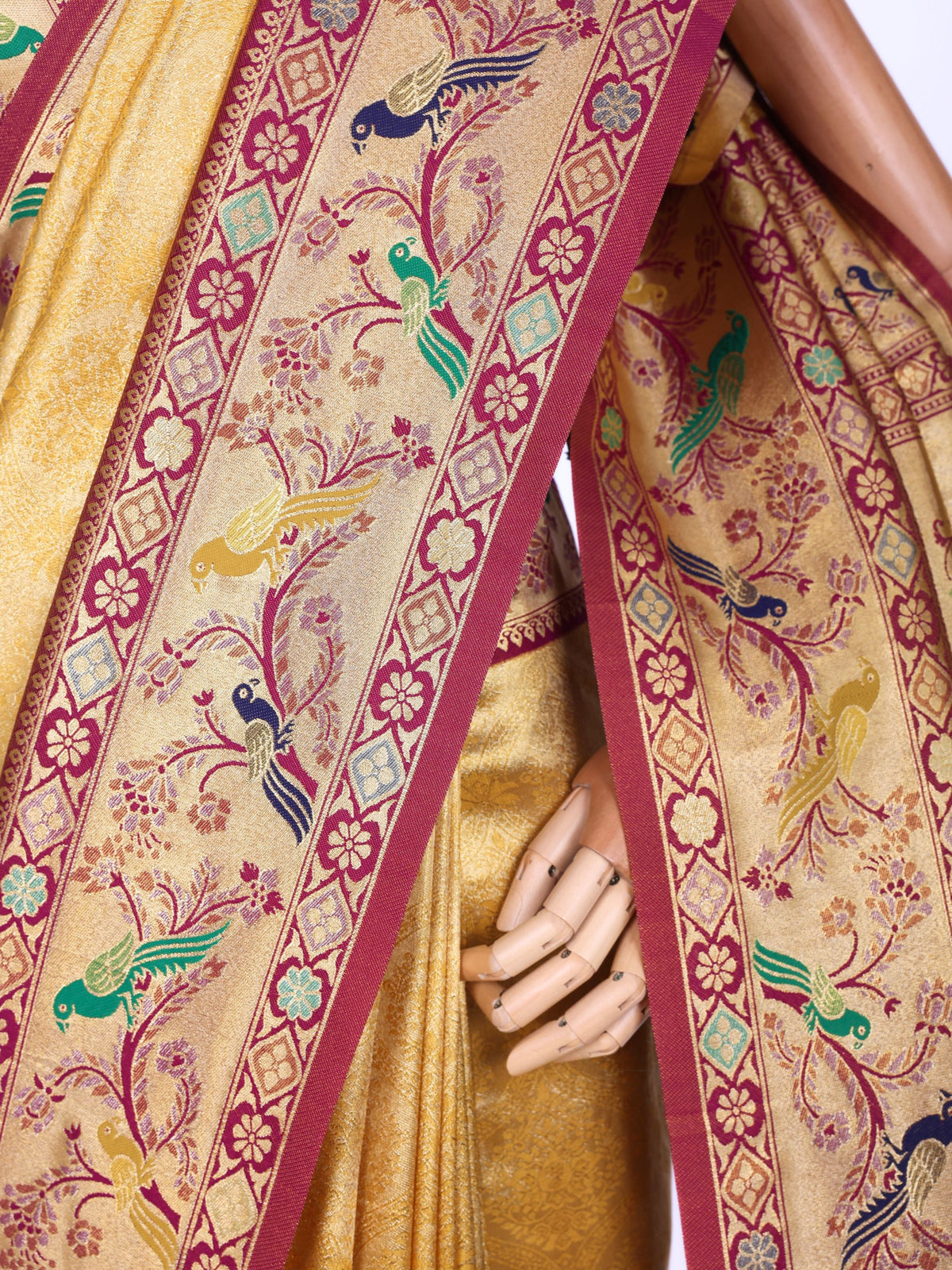 Yellow color Kanjivaram work Designer Saree BLS1014_Yellow