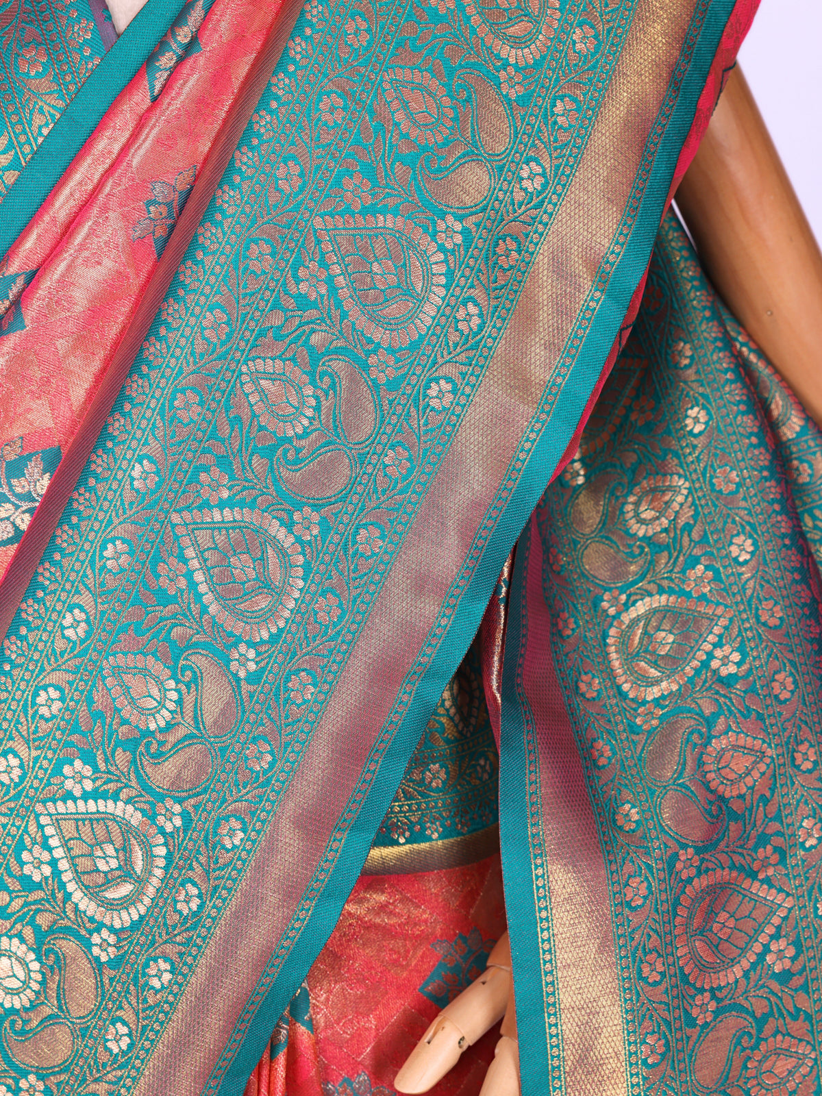 Peach color Kanjivaram work Designer Saree BLS1012_Peach