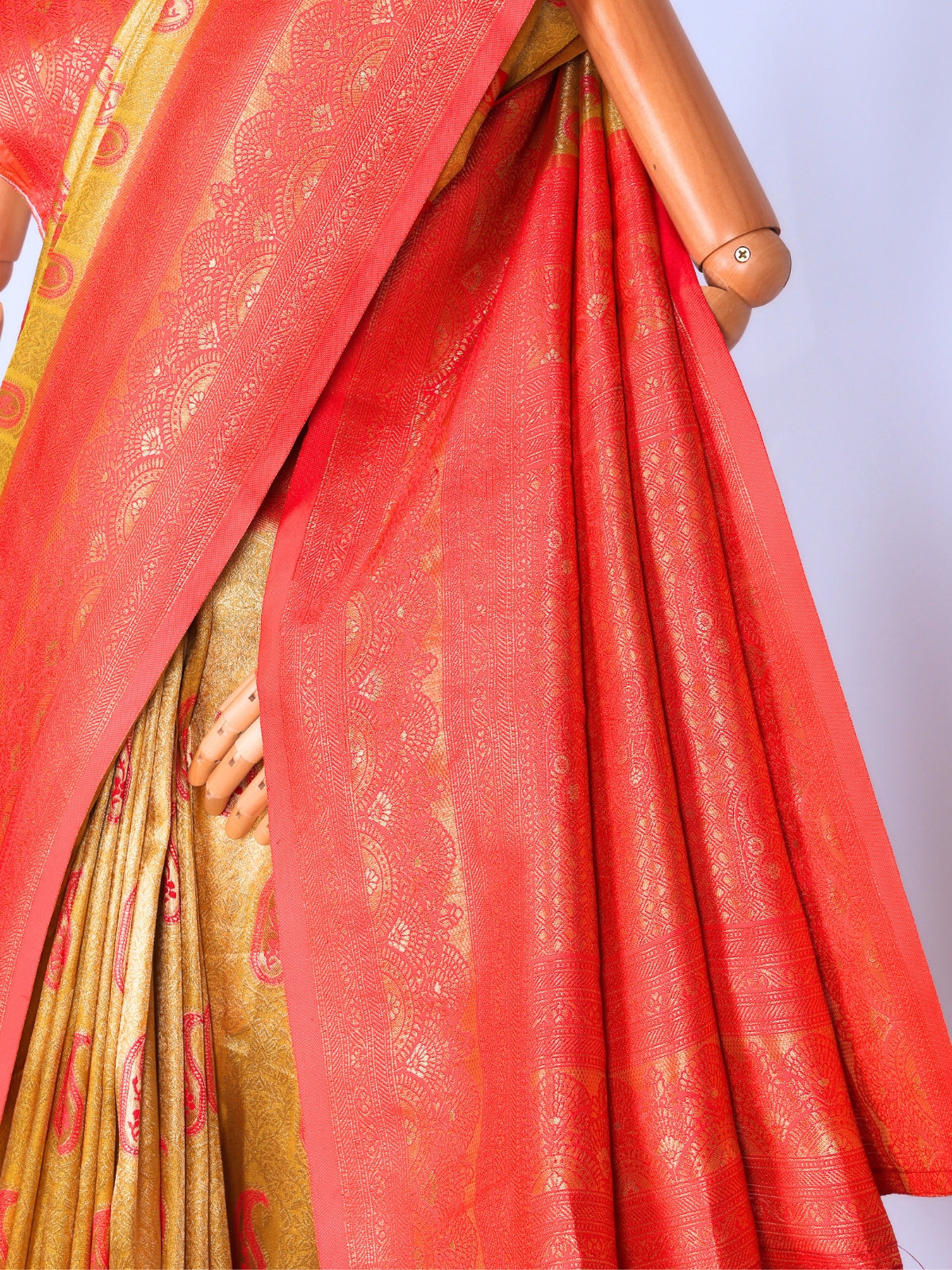Yellow color Kanjivaram work Designer Saree BLS1002_Yellow