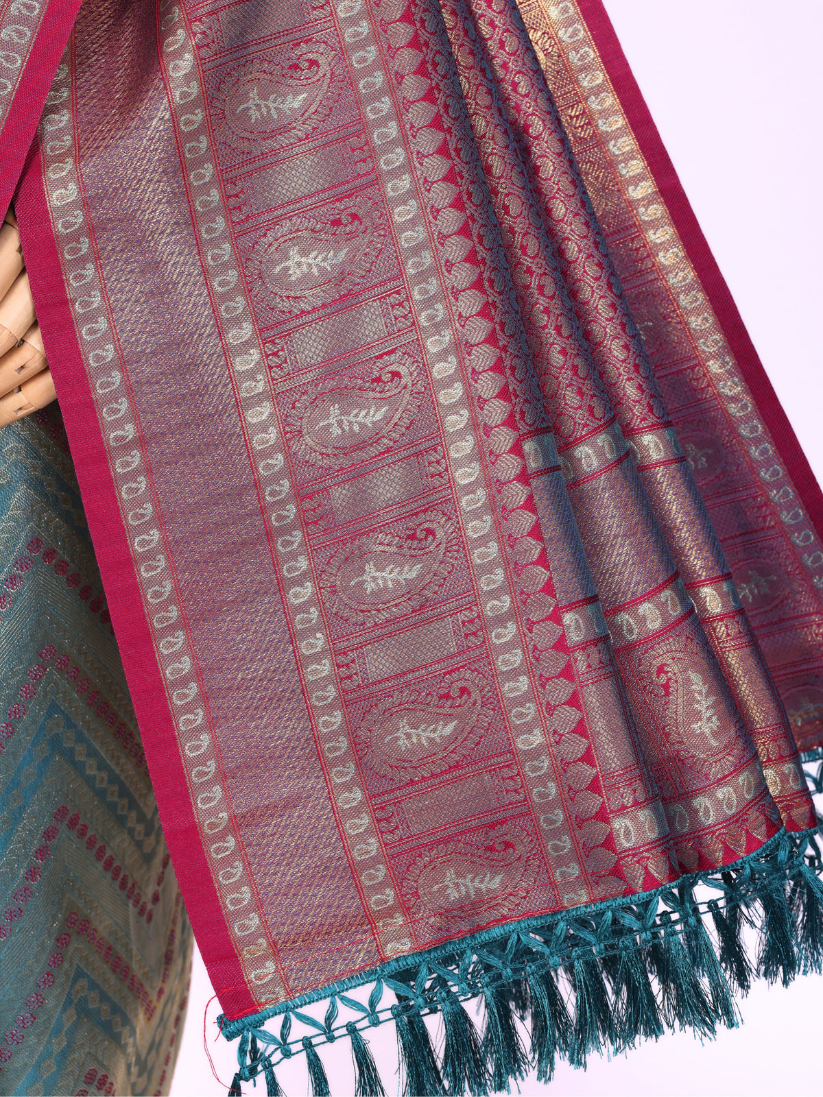 Skyblue color Kanjivaram work Designer Saree BLS1008_Skyblue