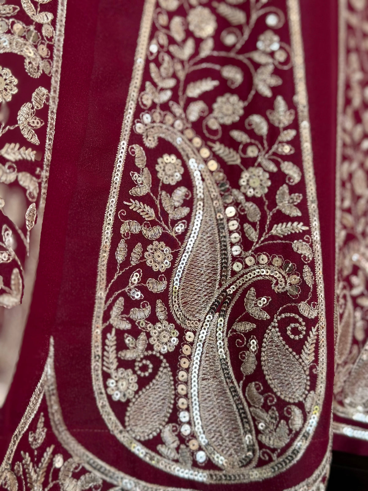 Wine Maroon color Sequence Embroidery work Designer Lehenga Choli BL1645