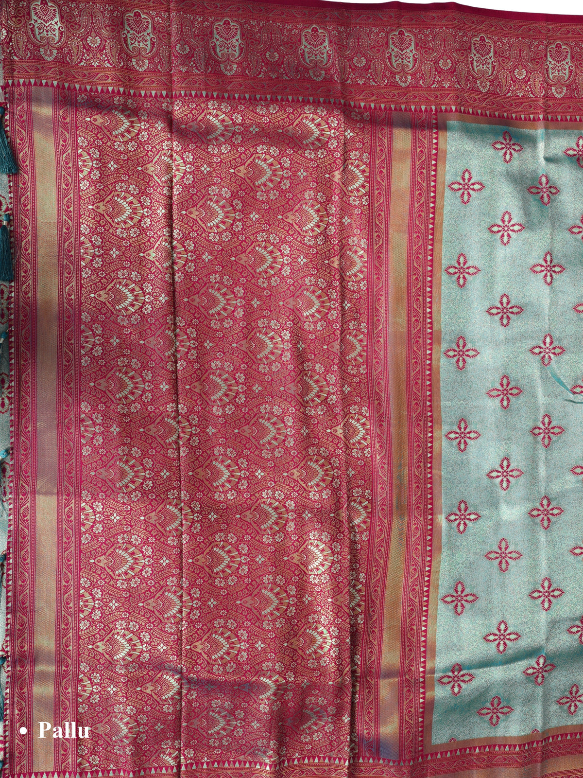 Skyblue color Kanjivaram work Designer Saree BLS1020_skyblue