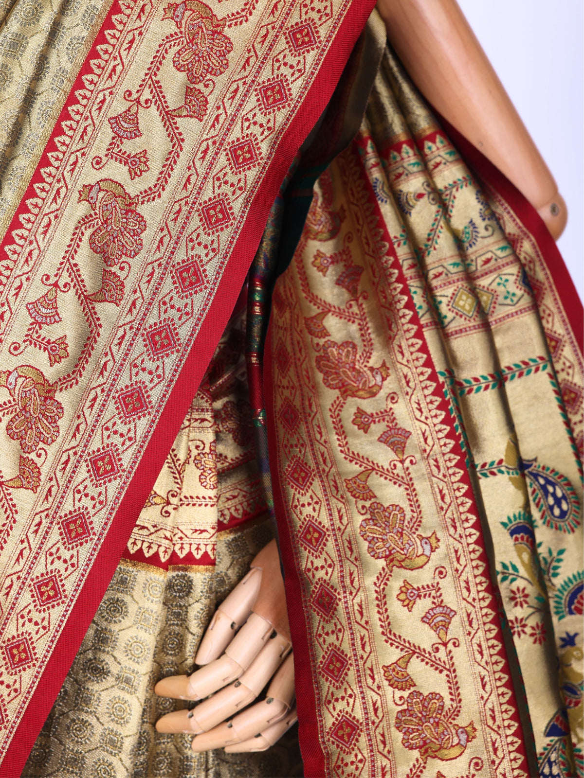 Maroon color Kanjivaram work Designer Saree BLS1015_Maroon
