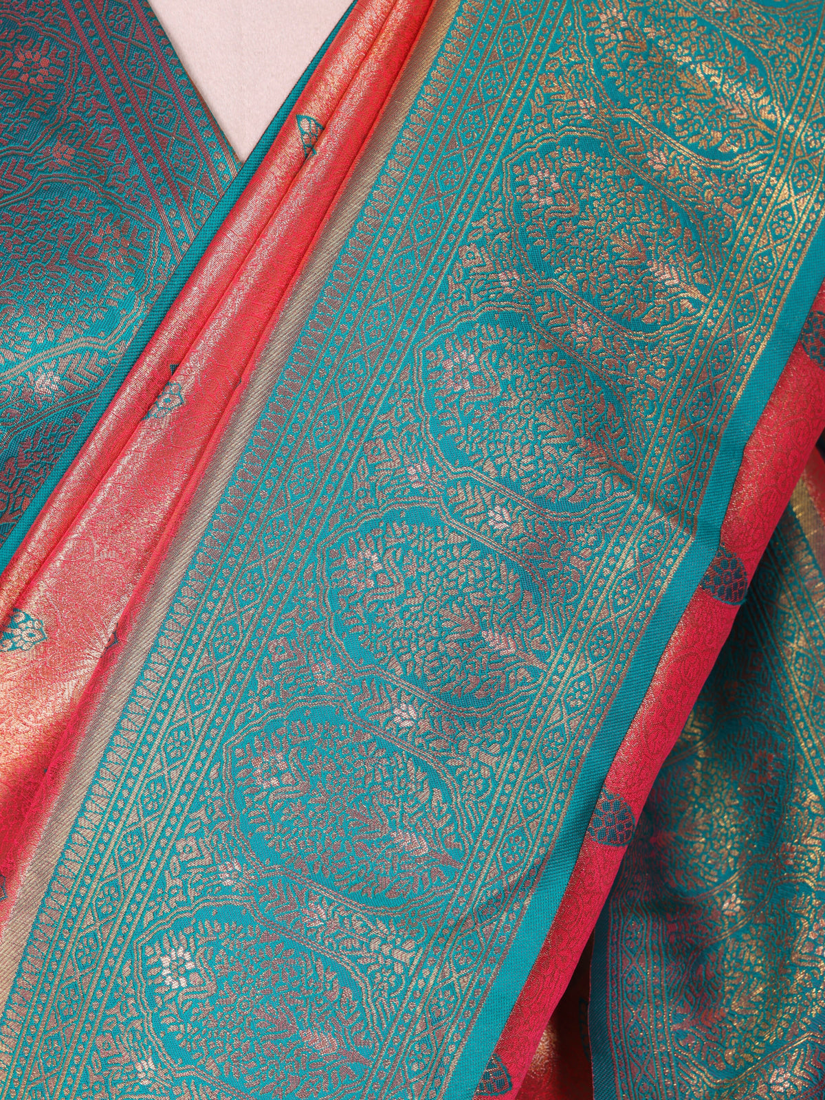 Peach color Kanjivaram work Designer Saree BLS1011_Peach