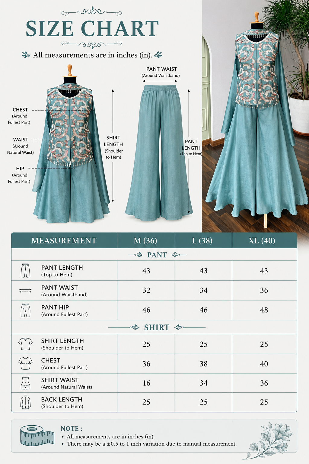 Sky blue color Bids Sequence Embroidery work Sharara set BLS122