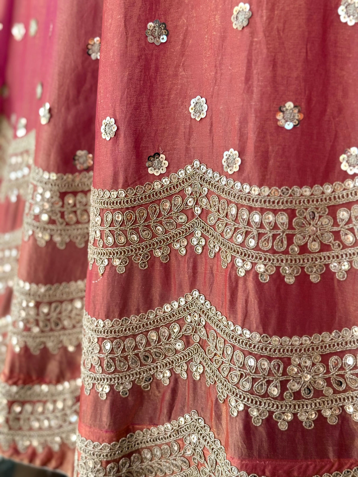 Dusty Pink color Designer Sequence Embroidery work Lehenga choli BL1702