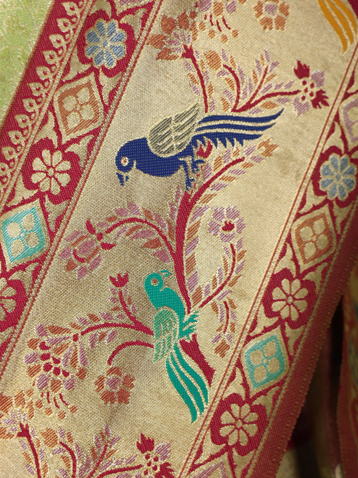 Parrot color Kanjivaram work Designer Saree BLS1014_Parrot
