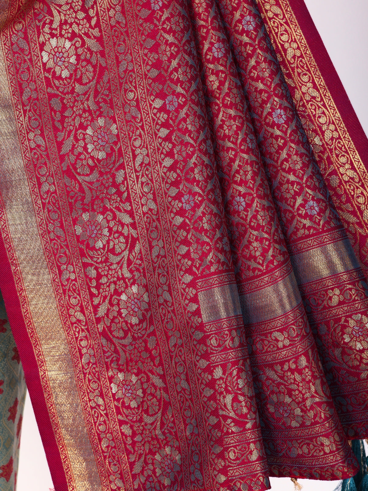 Skyblue color Kanjivaram work Designer Saree BLS1004_Skyblue