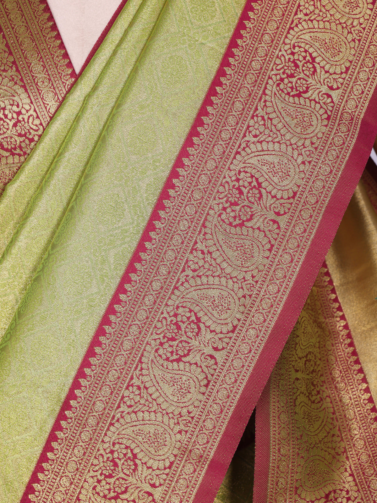 Parrot color Kanjivaram work Designer Saree BLS1013_Parrot