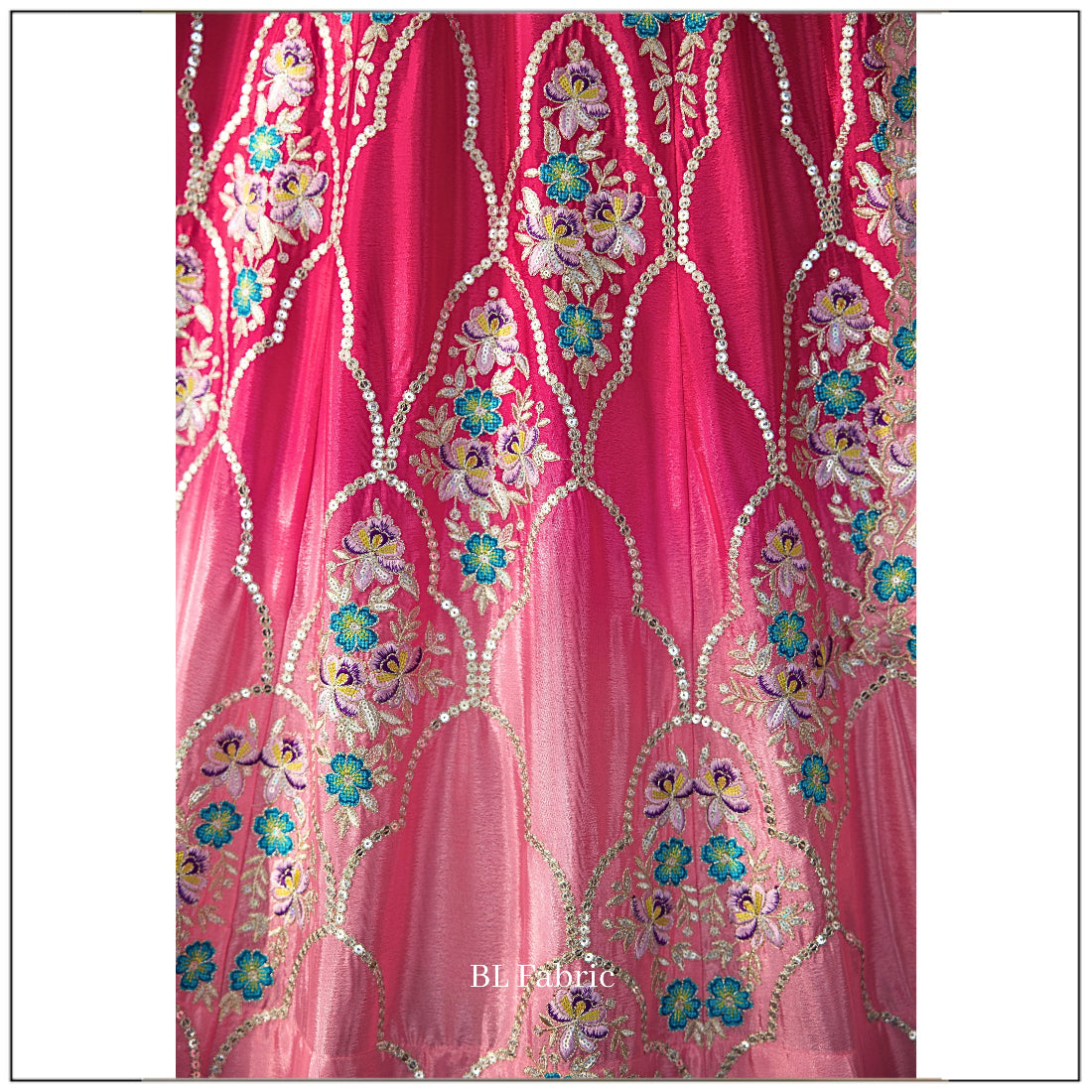 Shadding Pink color Sequence Embroidery work Designer Lehenga Choli for Wedding Function BL1525