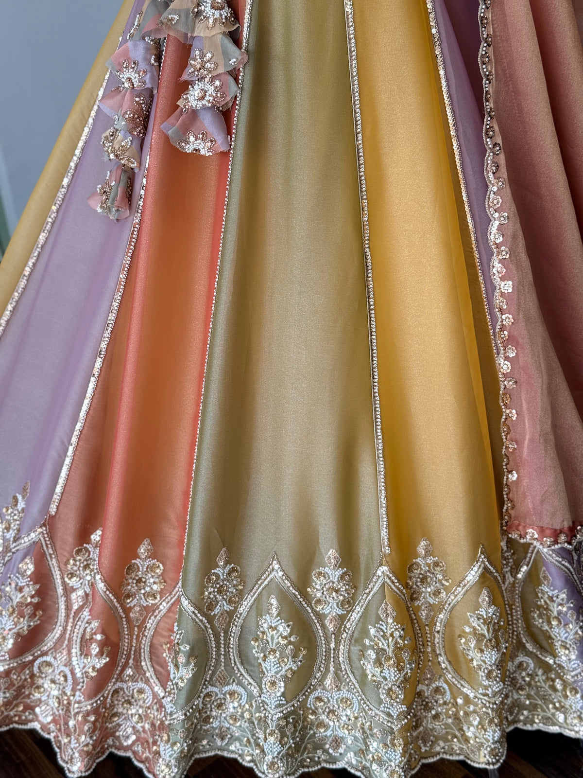 Multi color Designer Bids Embroidery work Lehenga choli BL1742