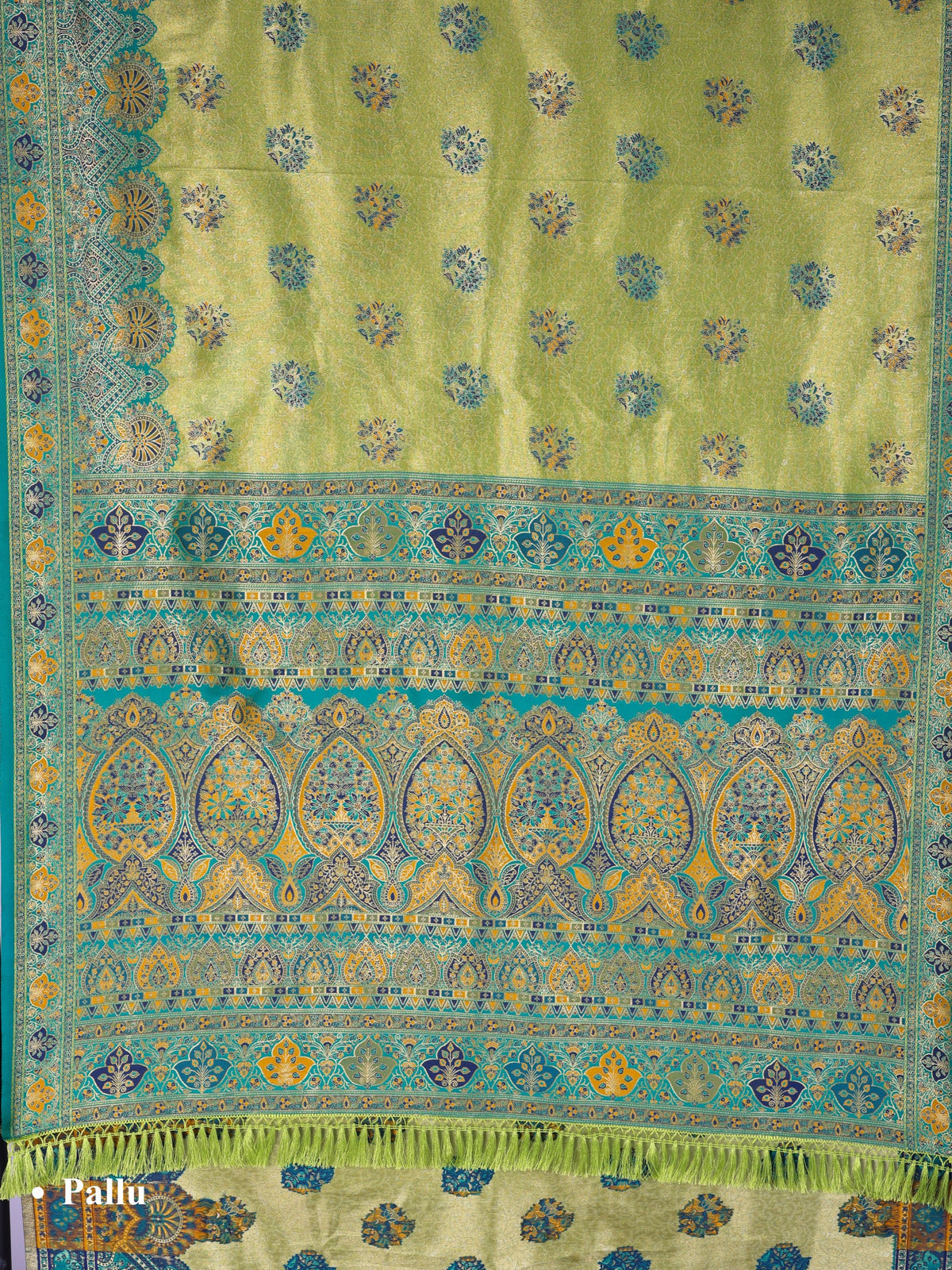 Parrot color Kanjivaram work Designer Saree BLS1019_Parrot