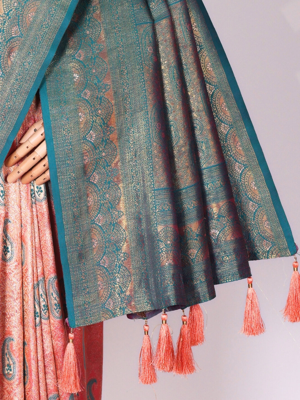Light Pink color Kanjivaram work Designer Saree BLS1002_Pink