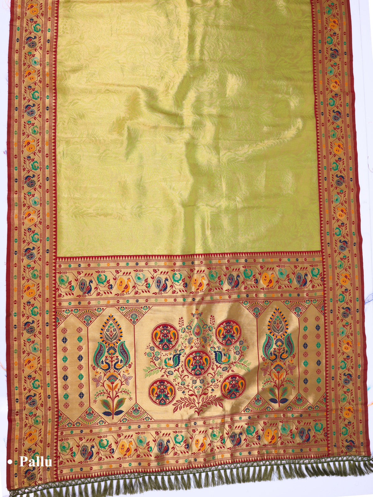 Parrot color Kanjivaram work Designer Saree BLS1005_Parrot