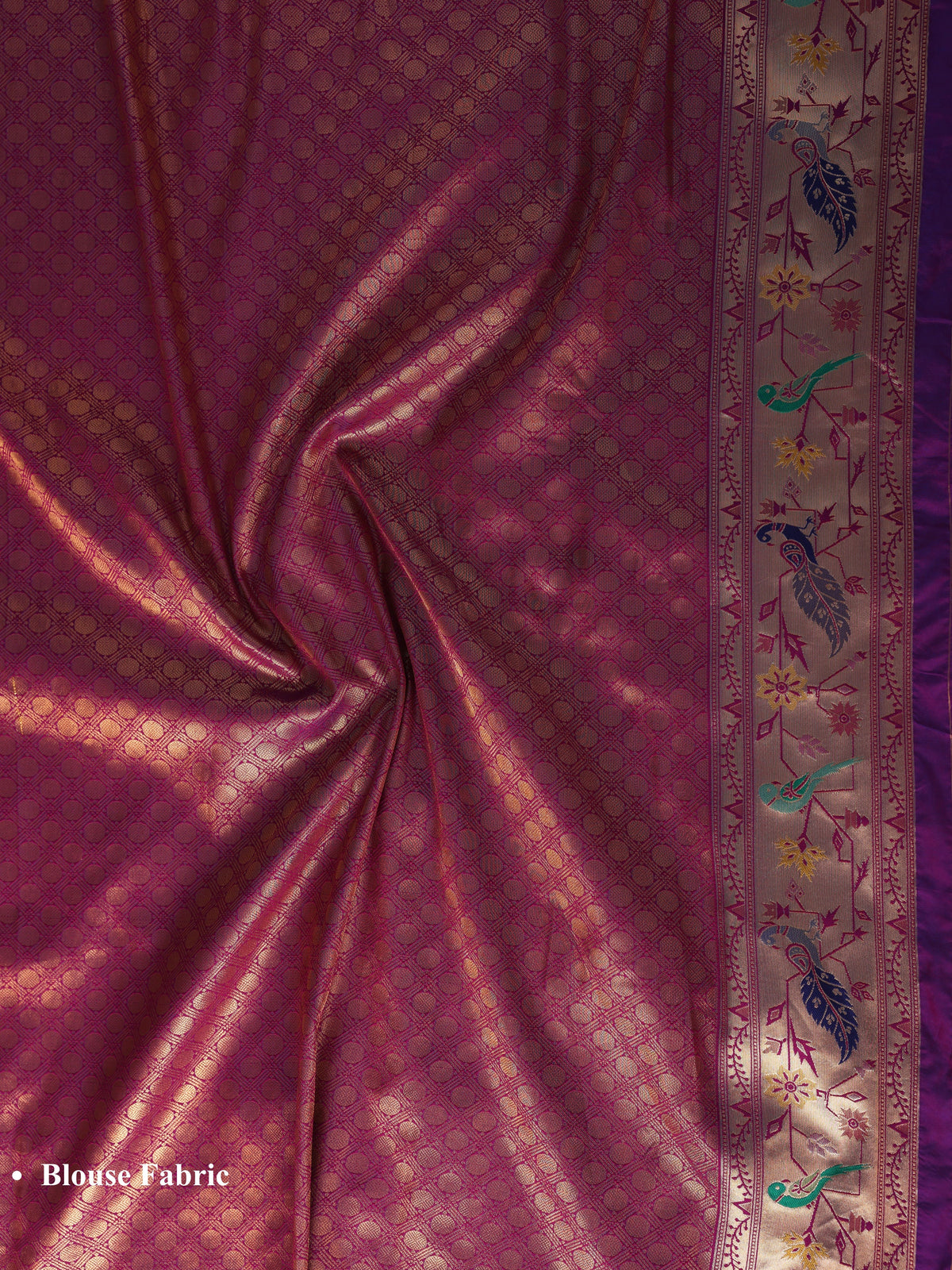 Purple color Kanjivaram work Designer Saree BLS1006_Purple