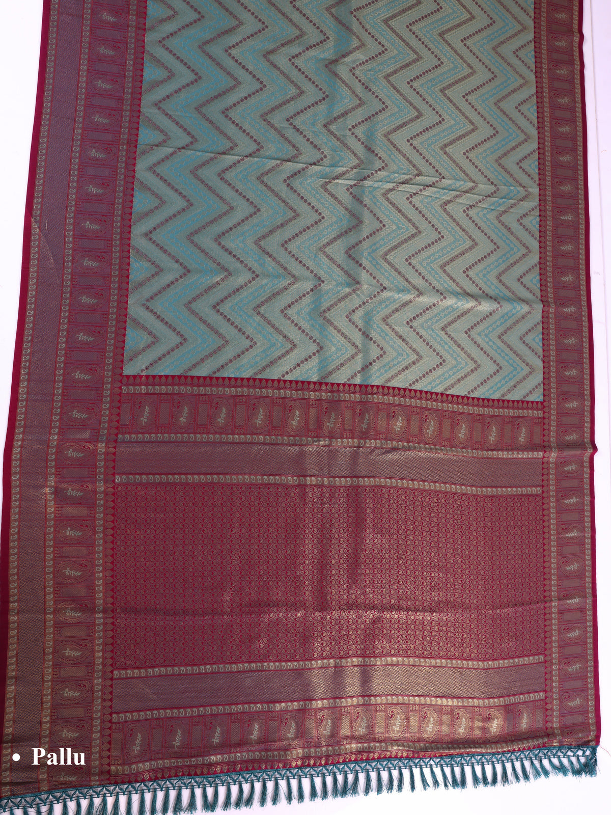 Skyblue color Kanjivaram work Designer Saree BLS1008_Skyblue