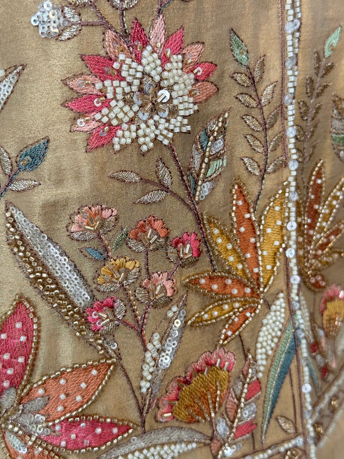 Golden color Bids Embroidery work Sharara set BLS107