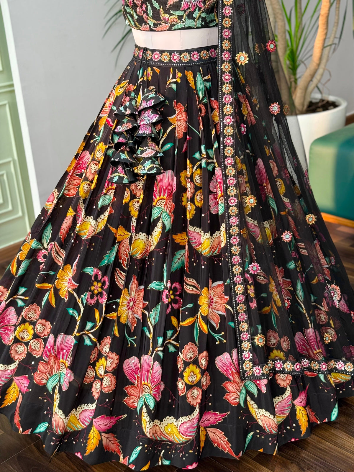 Black color Embroidery & Sequence work Designer Lehenga Choli for Wedding Function BL1635
