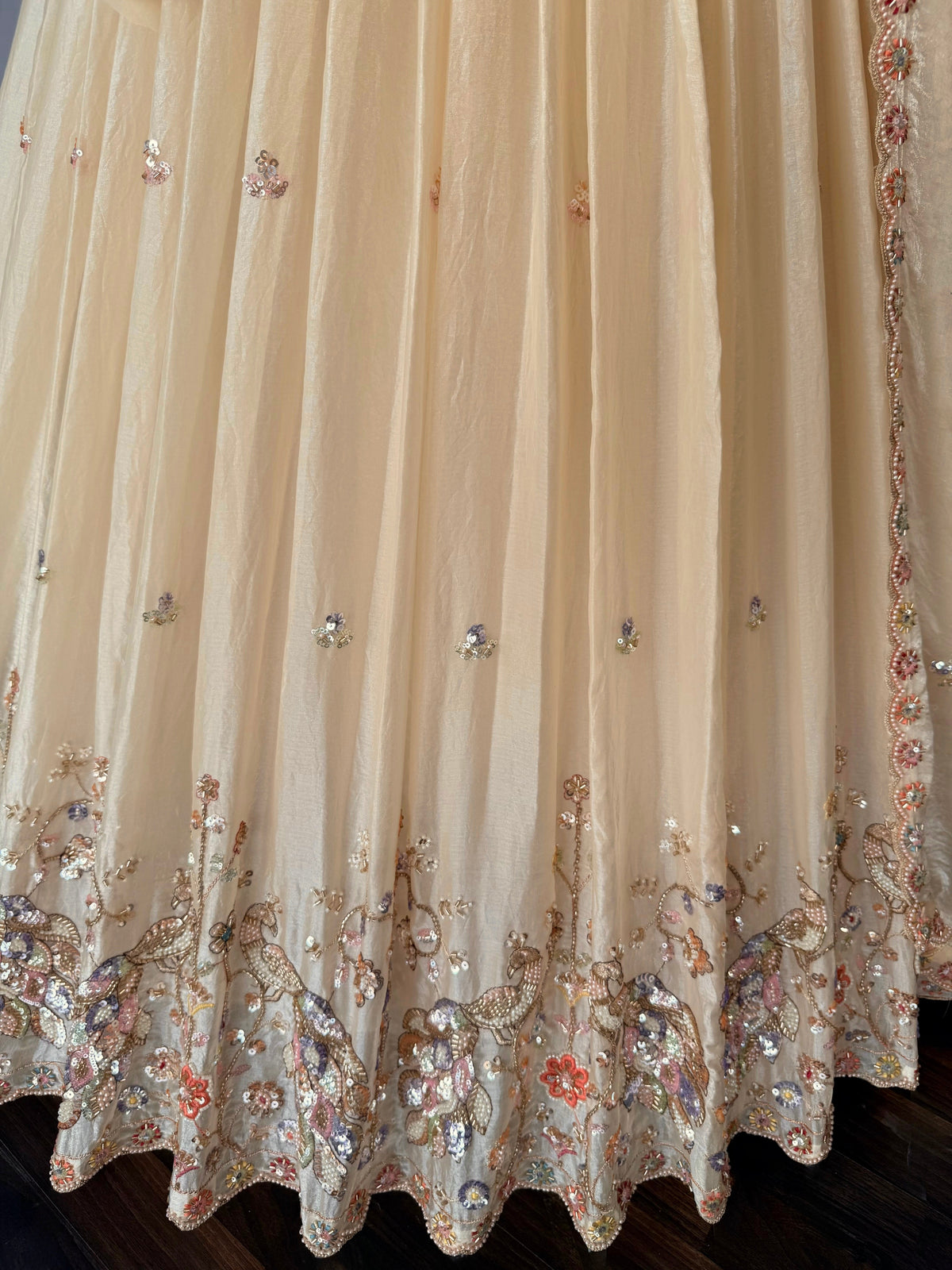 Peach Nude color Designer Bids Embroidery work Lehenga choli BL1746