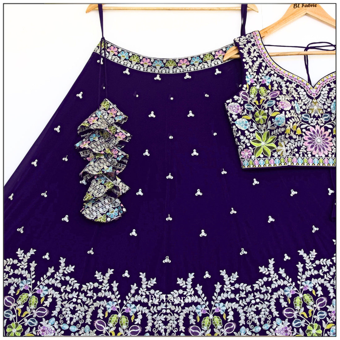 Purple color Zari & Thread Embroidery work Designer Lehenga Choli for Wedding Function BL1519