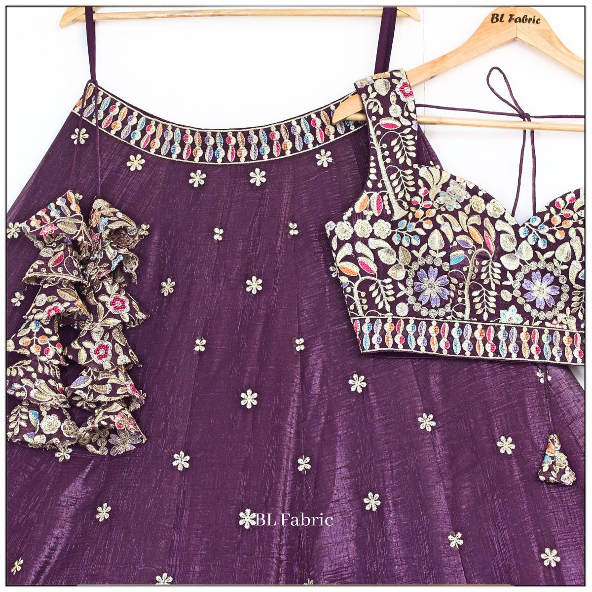 Rosy Purple color Sequence Thread Embroidery work Designer Lehenga Choli for Any Function BL1515