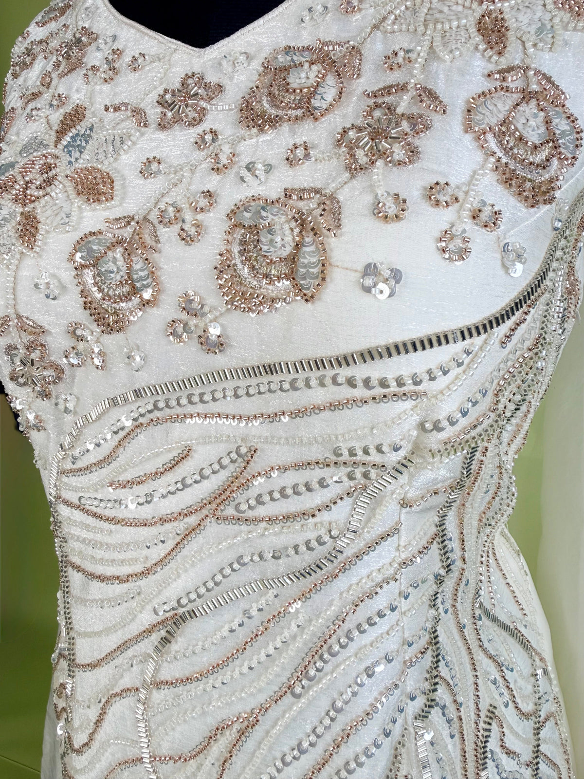 White color Bids Embroidery work Sharara set BLS113