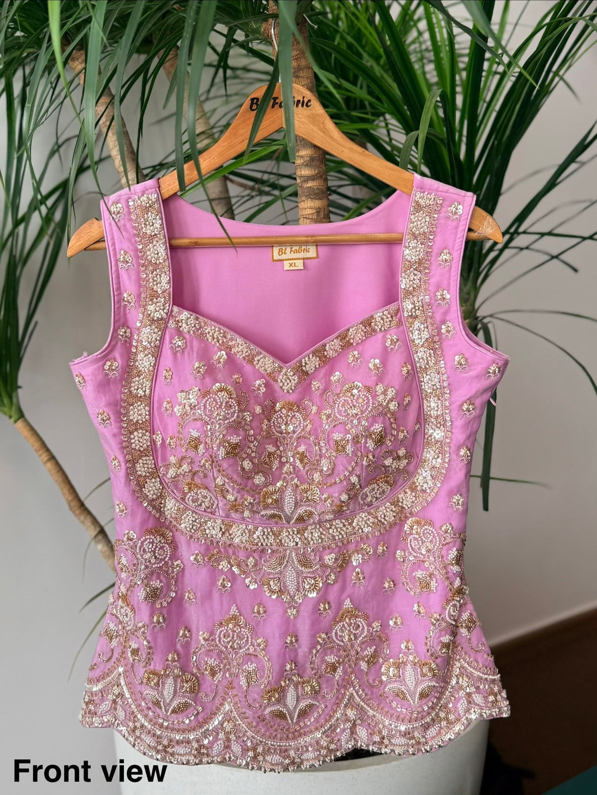 Pastel Lavender Pink color Bids Sequence Embroidery work Sharara set BLS126