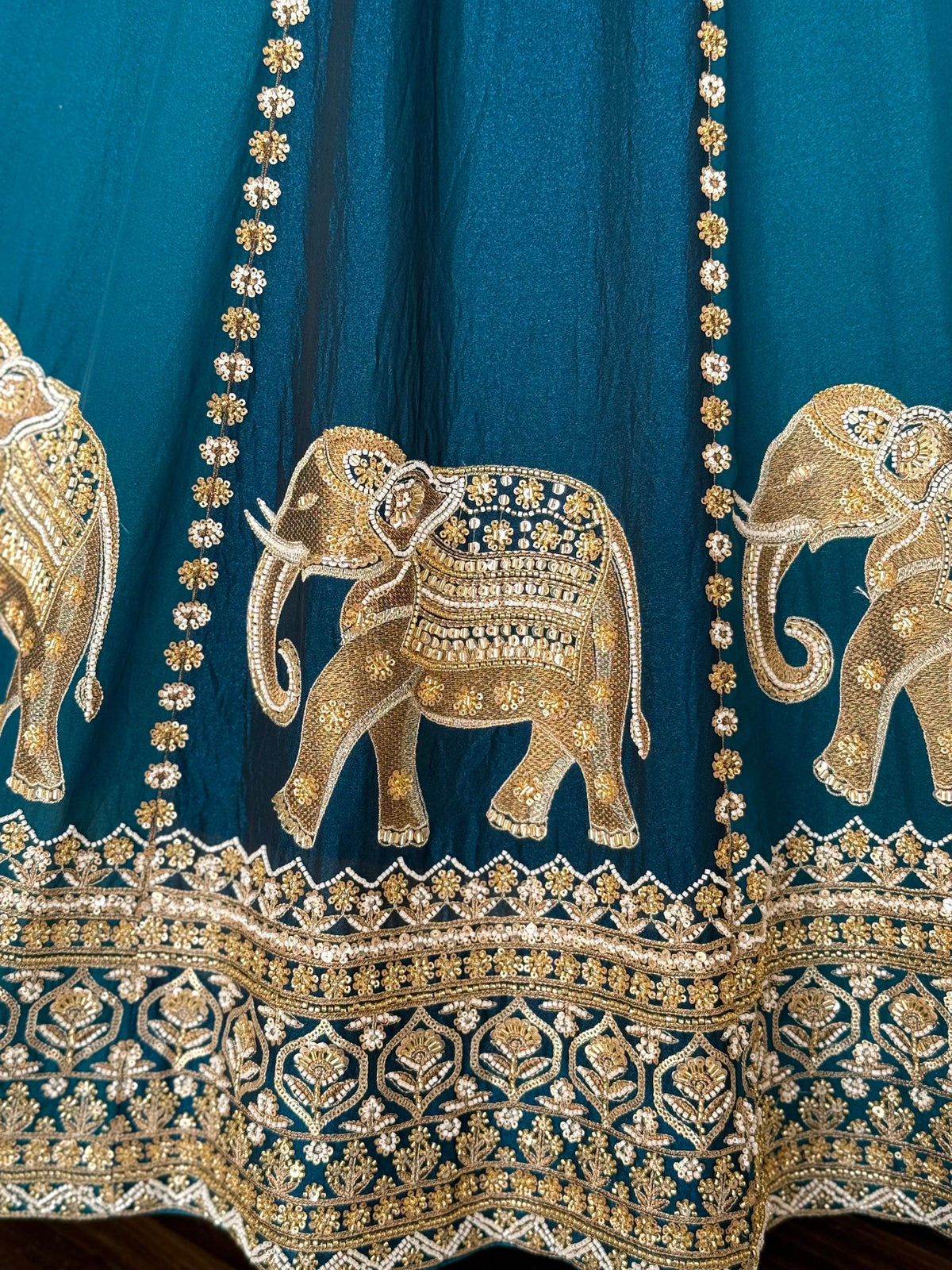Mid Green color Bids Embroidery work Designer Lehenga Choli BL1639