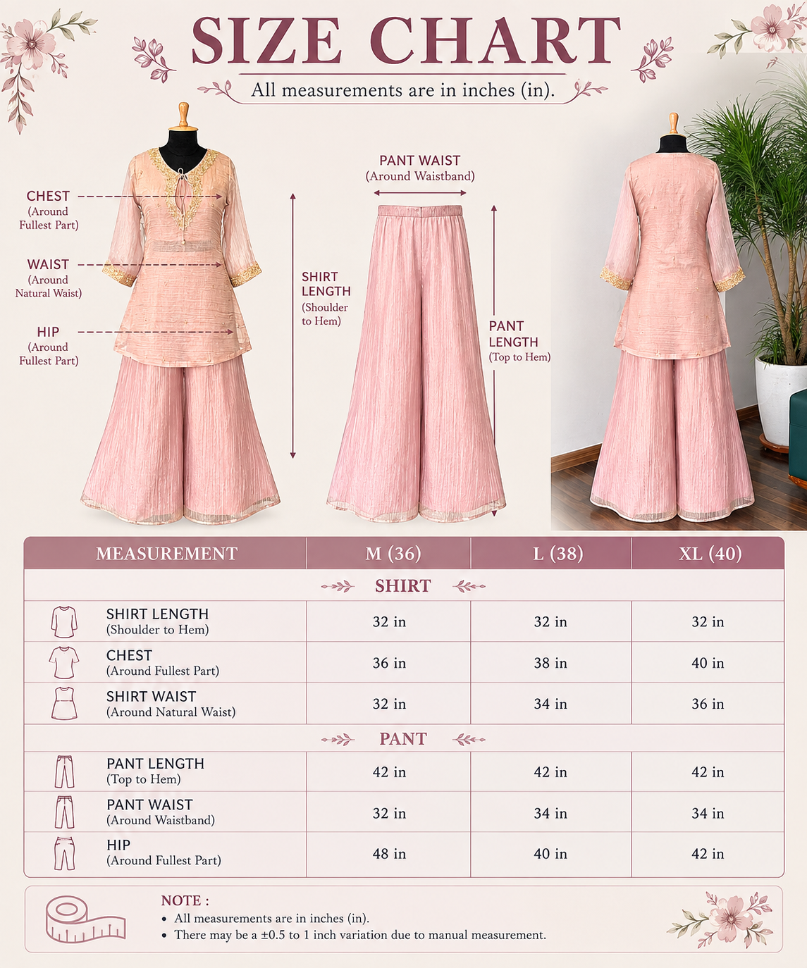 Soft pink Handwork Necklace Sharara set BLS133