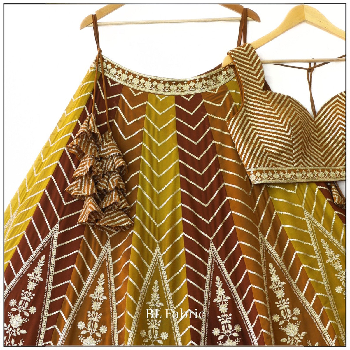 Multi color Sequence & Zari Embroidery work Designer Lehenga Choli for Wedding Function BL1349