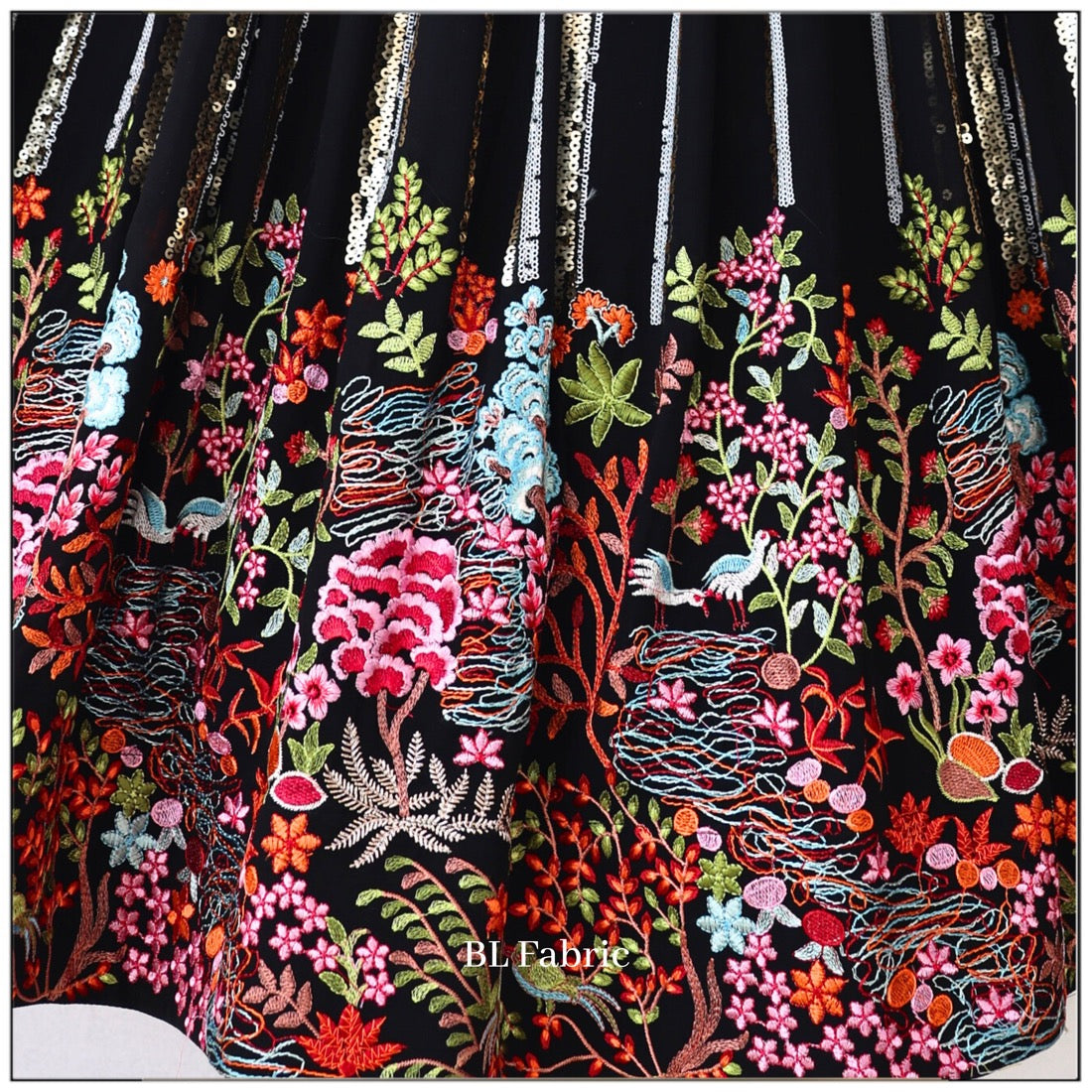 Black color Sequence & Embroidery work Designer Lehenga choli for any Function BL1234