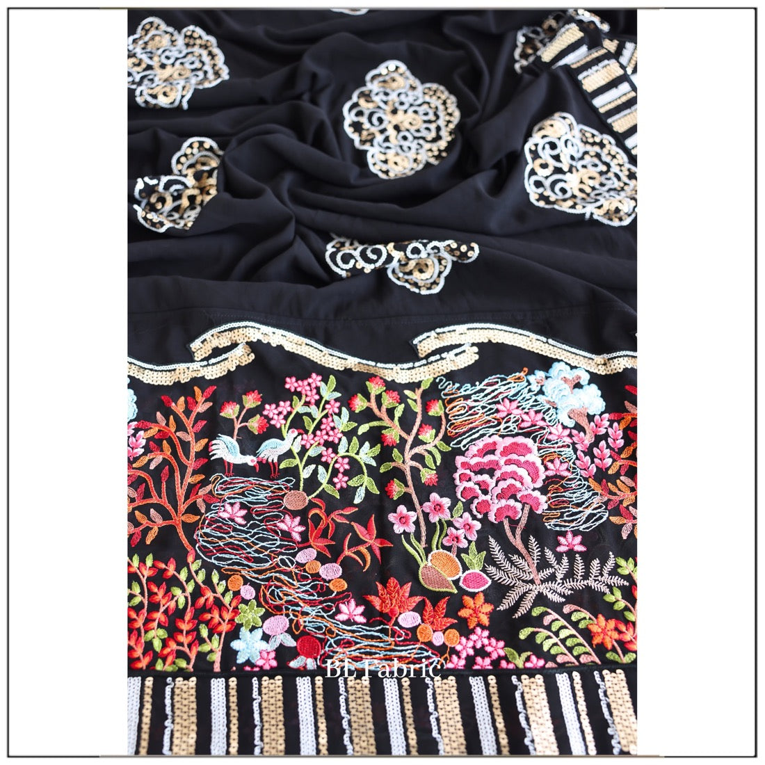Black color Sequence & Embroidery work Designer Lehenga choli for any Function BL1234