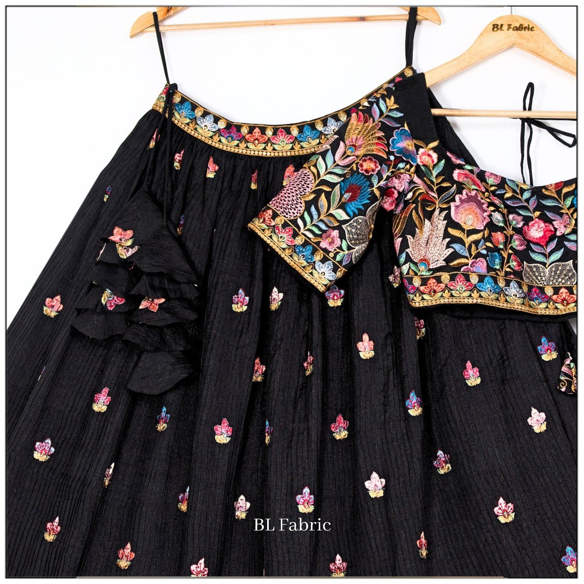 Black color Sequence Embroidery work Designer Lehenga choli for Wedding Function BL1440
