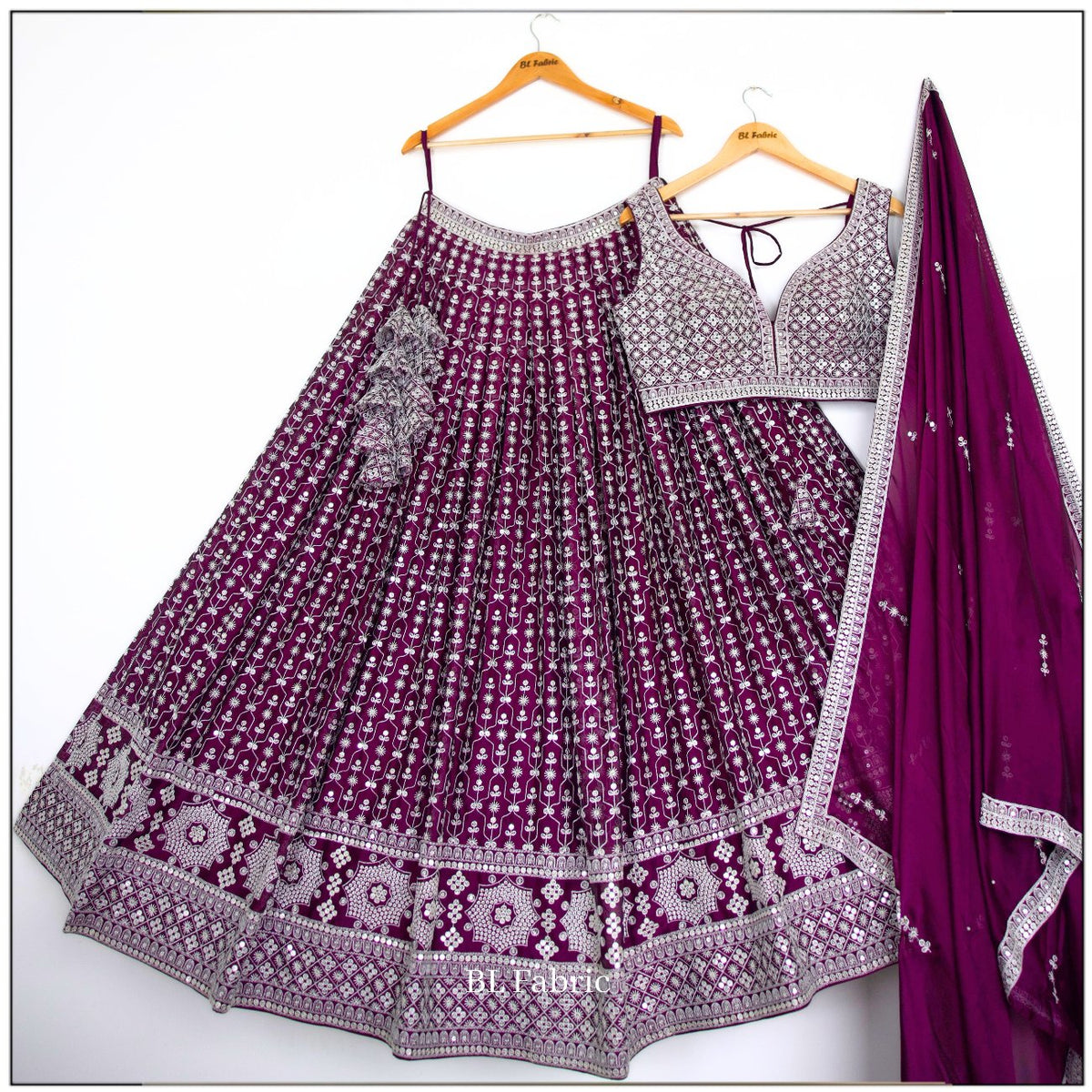 Purple color Sequence Embroidery work Designer Lehenga choli for Wedding Function BL1439