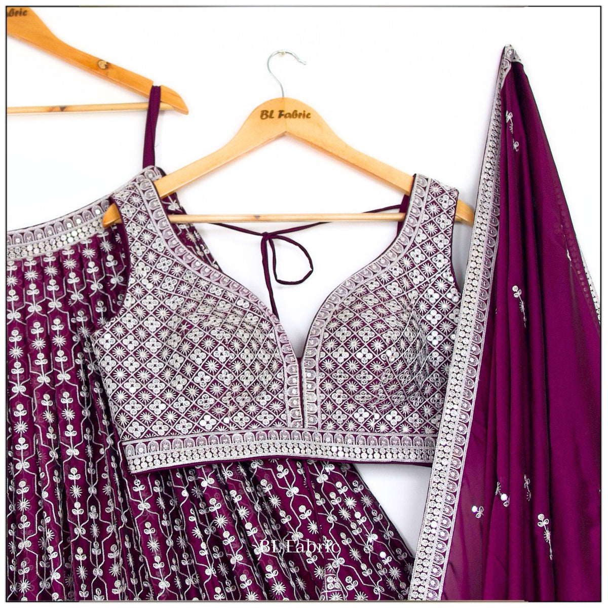 Purple color Sequence Embroidery work Designer Lehenga choli for Wedding Function BL1439